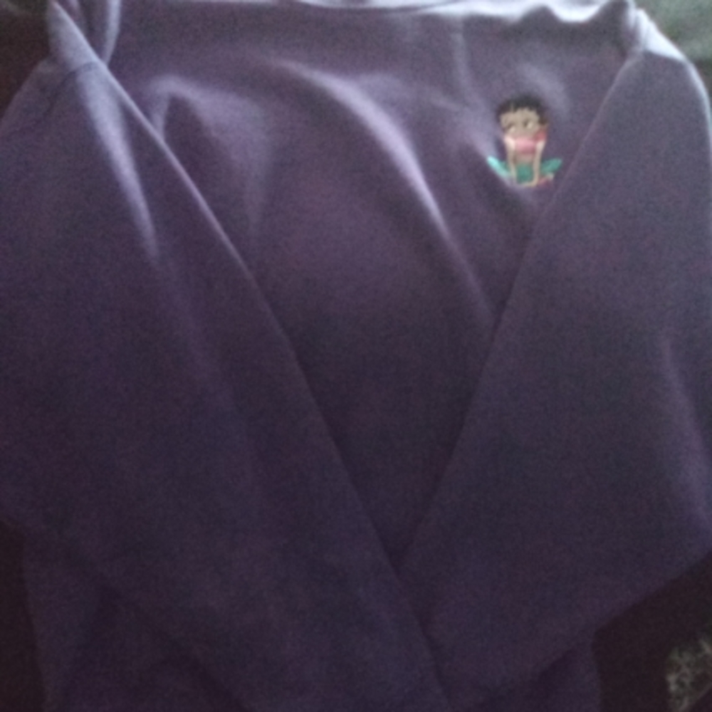 L Purple Sweater Hanes